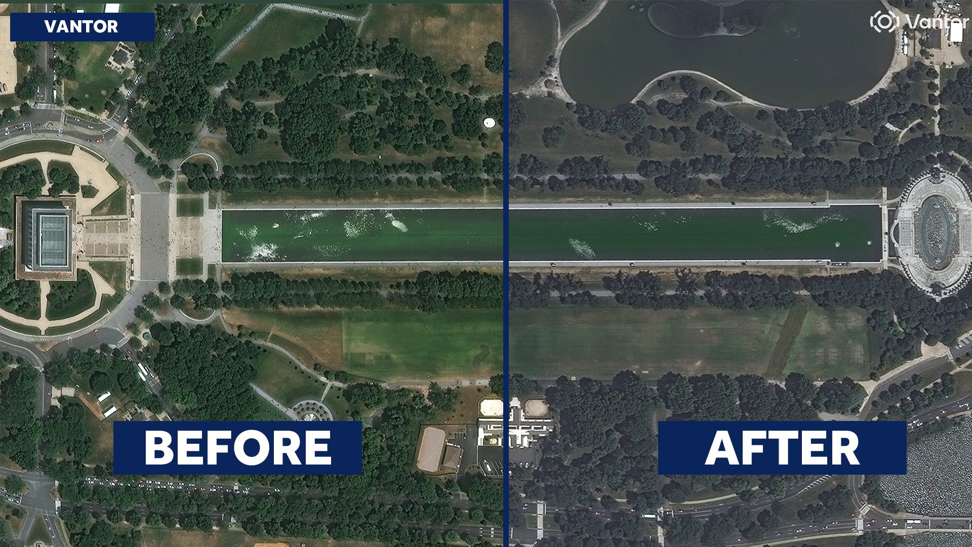 Satellite photos show DC Reflecting Pool’s $14.7M renovation — WESH 2 Orlando