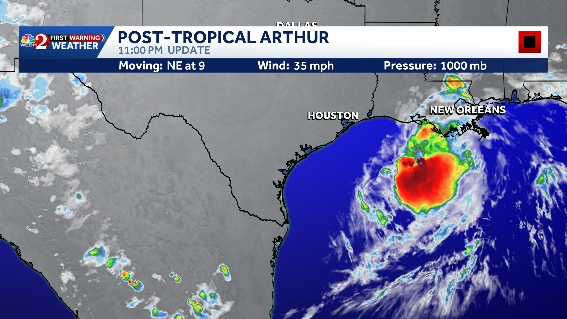Tracking Post-Tropical Cyclone Arthur: Latest maps, models and paths — WESH 2 Orlando